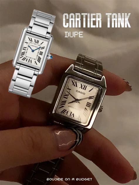 cartier tank watch dupe casio|duplicate cartier tank watch.